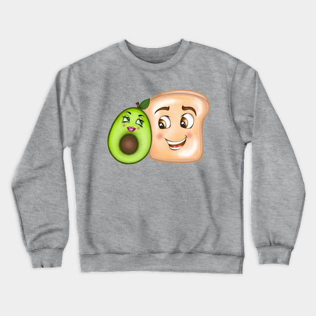 Avocado Toast Love Crewneck Sweatshirt by AdrienneAllen